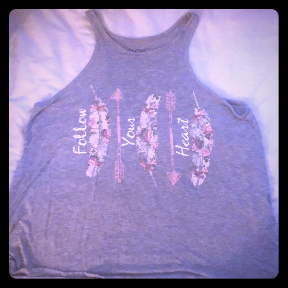 A grey tank top